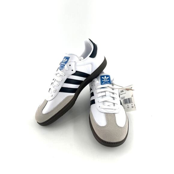 Adidas Women's Cloud White Core Black Gum Samba Original Shoes Size 9.5 - Picture 5 of 13